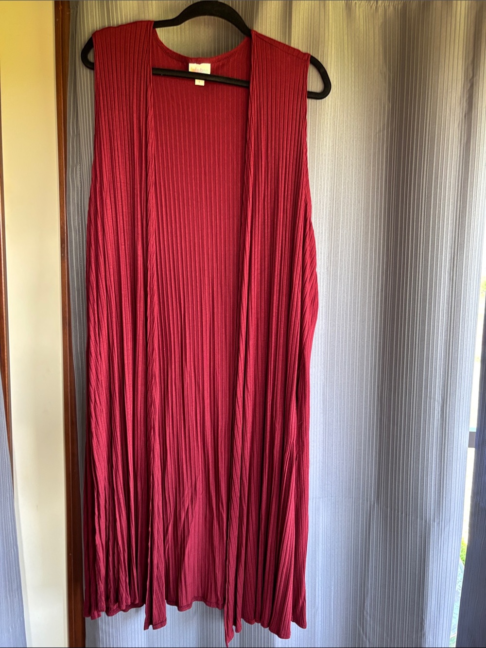 LuLaRoe Maxi Skirt/Duster in Deep Red